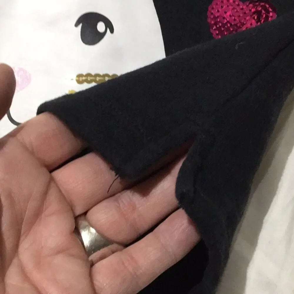 Carters 4t Black sweatshirt with bunny worn once